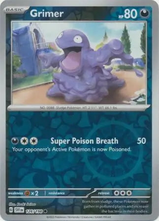 Scarlet & Violet Grimer #126/198 reverse holo